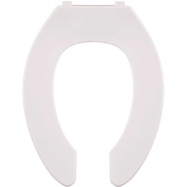 Premier Heavy-Duty Commercial Elongated Open Front Toilet Seat without Lid in White PR550STSCC-001